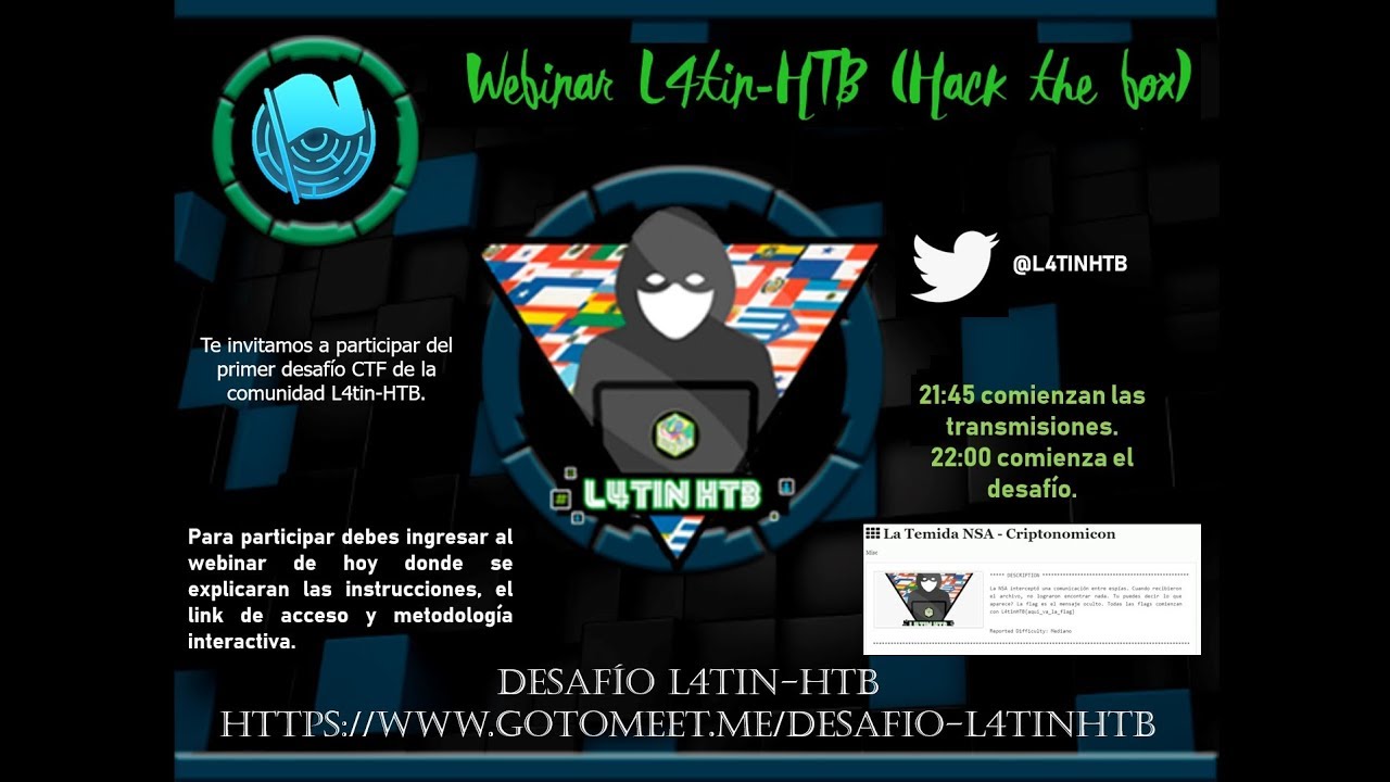Webinar interactivo N° 1, Desafío CTF L4TIN-HTB (Hack the box)