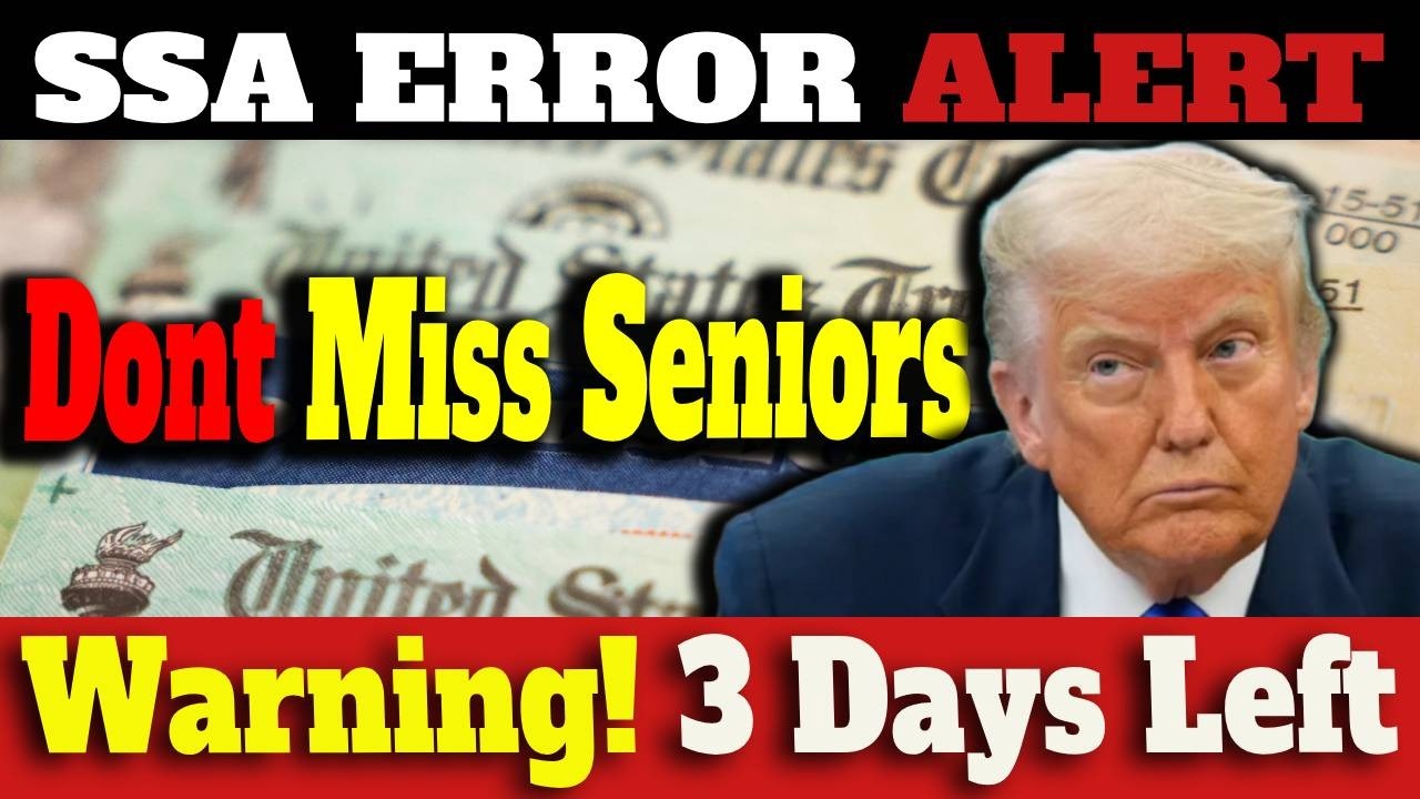 URGENT SSA NOTICE: You Have 3 Days Left To Fix This 2026 Benefit