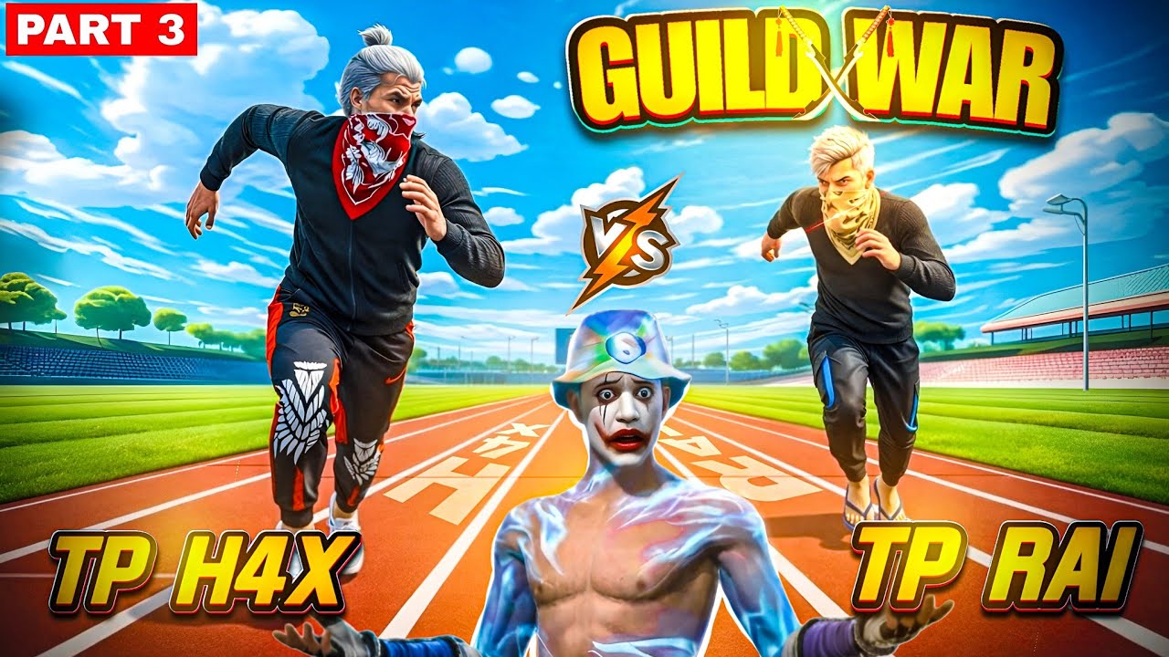 TP RAI VS TP H4X 💀 KON JITEGA ?? GUILD WAR PART3 🥶#freefire 