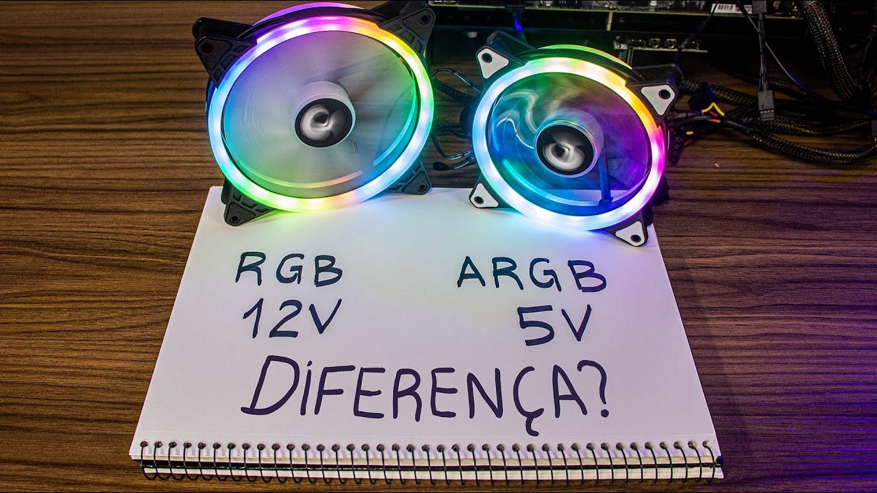 DIFERENÇA ENTRE OS CONECTORES RGB 12V e ARGB 5V DA PLACA MÃE