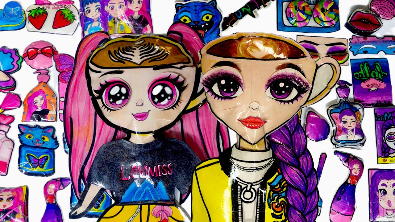 💖Paper DIY💖 KPOP DEMON HUNTERS Rumi & Mira BALLERINA CAPPUCCINA  Skincare + Makeup + 💄Blind Bag