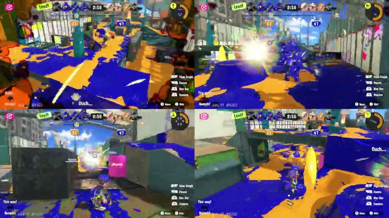 ☆Rink☆, Captain, PushOrElse and よよし in Rainmaker Overtime at Eeltail Alley