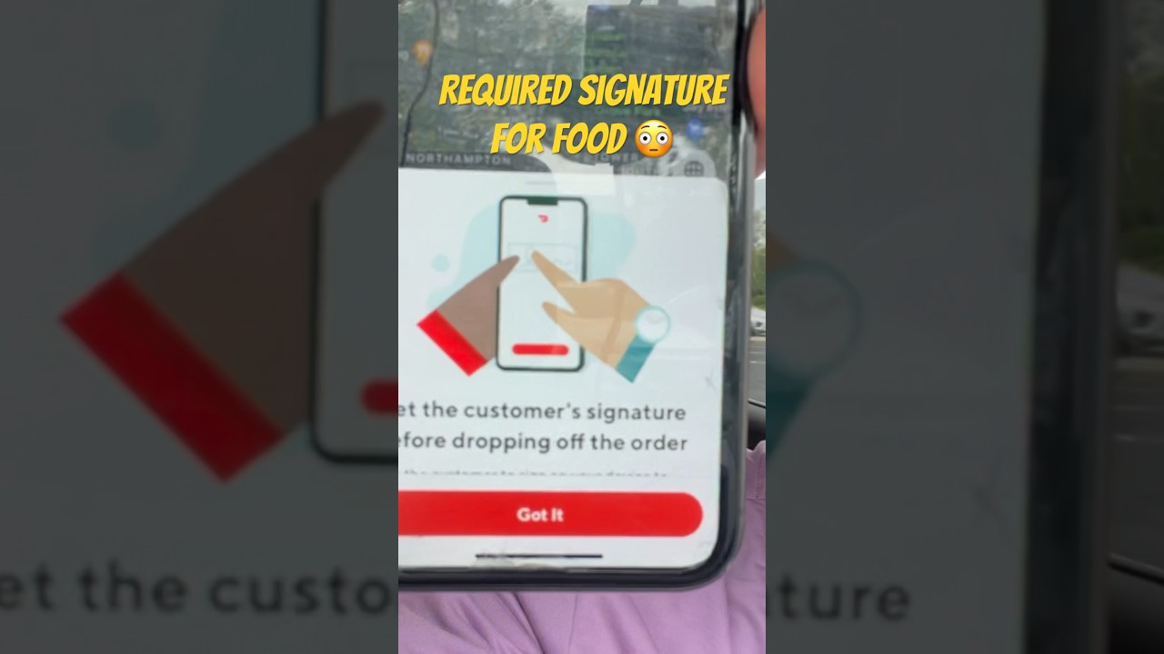 DoorDash Customer Has to Sign for Delivery? Why? #doordash #doordashorder #doordashdriver