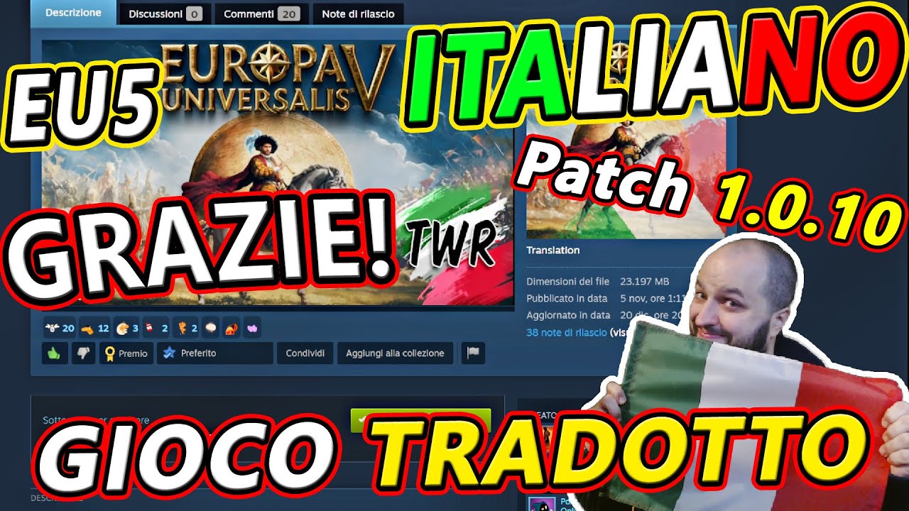 😍📣Tradotto in Soli 40 Giorni | EU5 Ora Parla Italiano ❤