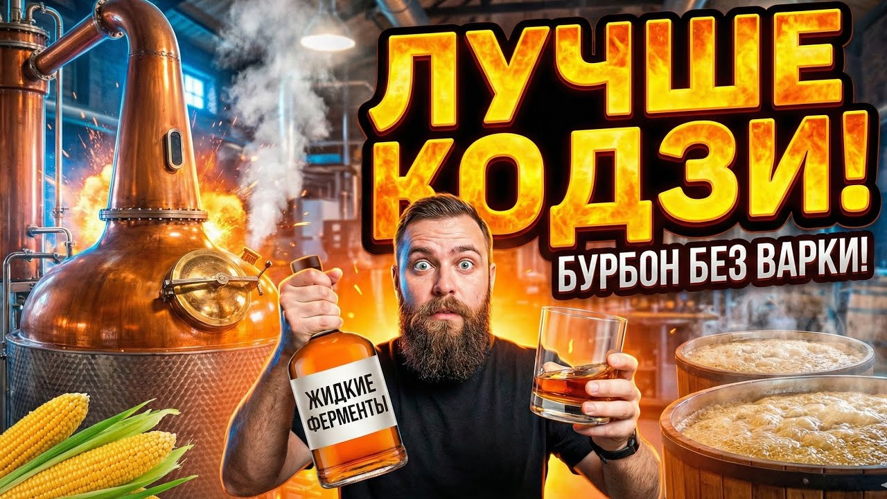 Бурбон БЕЗ варки: Самая ленивая схема (ХОС + Ферменты)