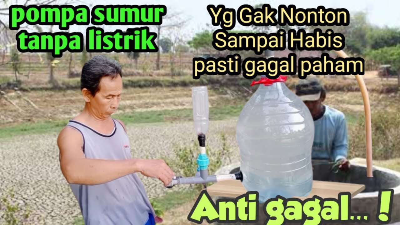 pompa air tanpa listrik  dari galon bisa nyala seumur hidup,||ide kreatif.