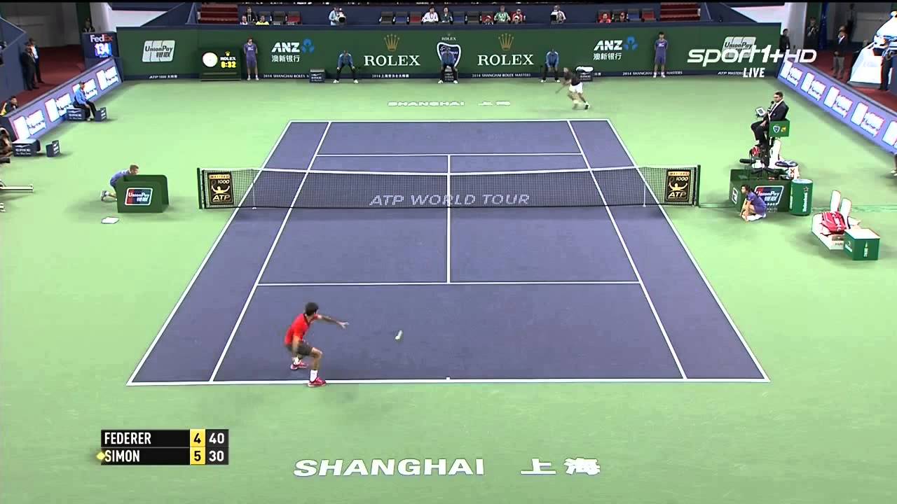 Roger FEDERER vs Gilles Simon Highlights FINAL Shanghai 2014 PART 1  [HD]