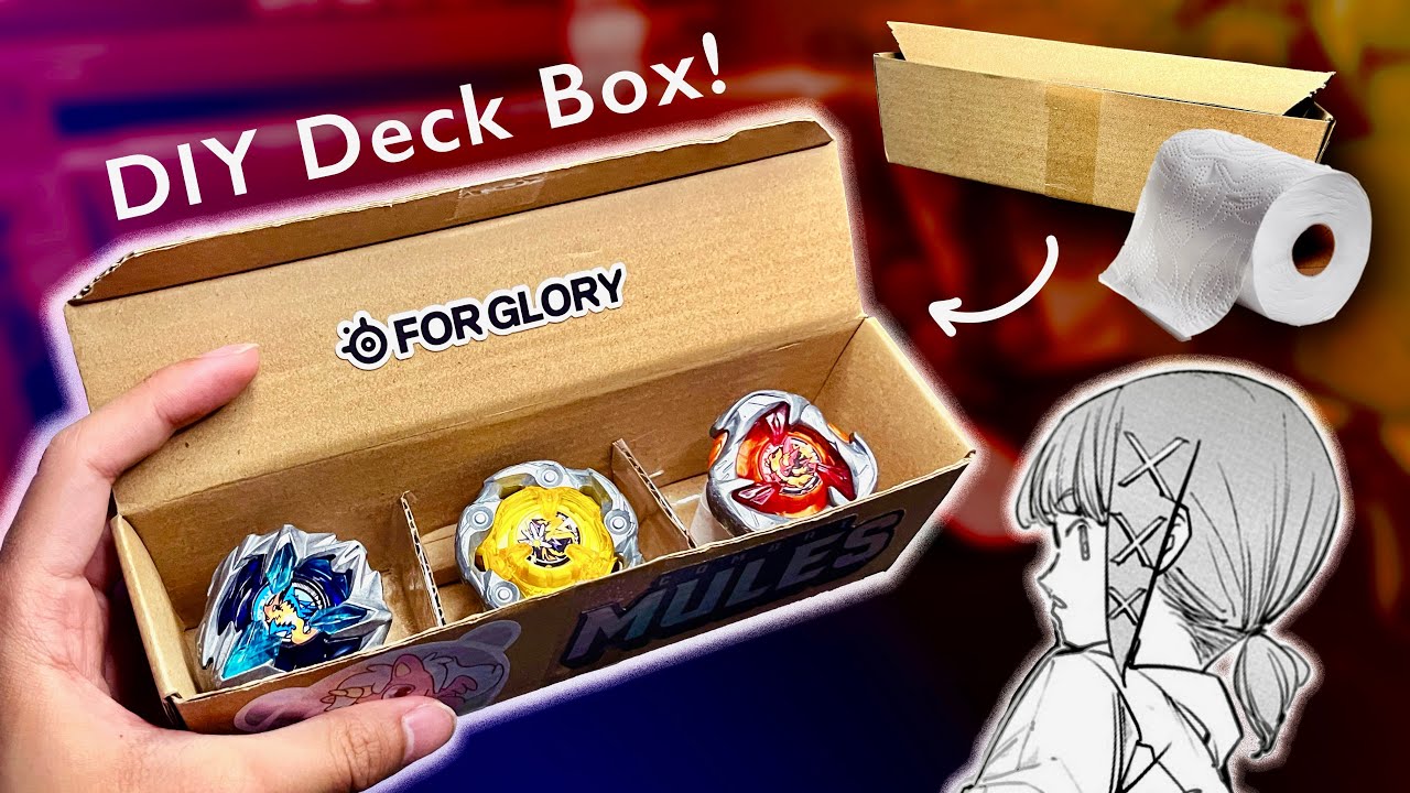 Как сделать коробку для колоды Beyblade из упаковки Hasbro! (краткий урок)