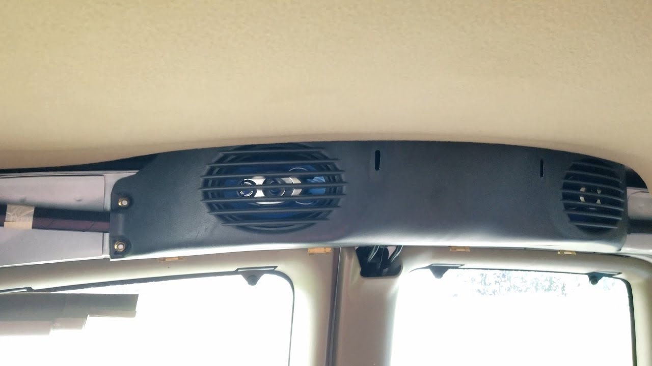 Chevy Express and GMC Savana van rear ceiling speakers replacement – 2002 GMC Savana Project Van