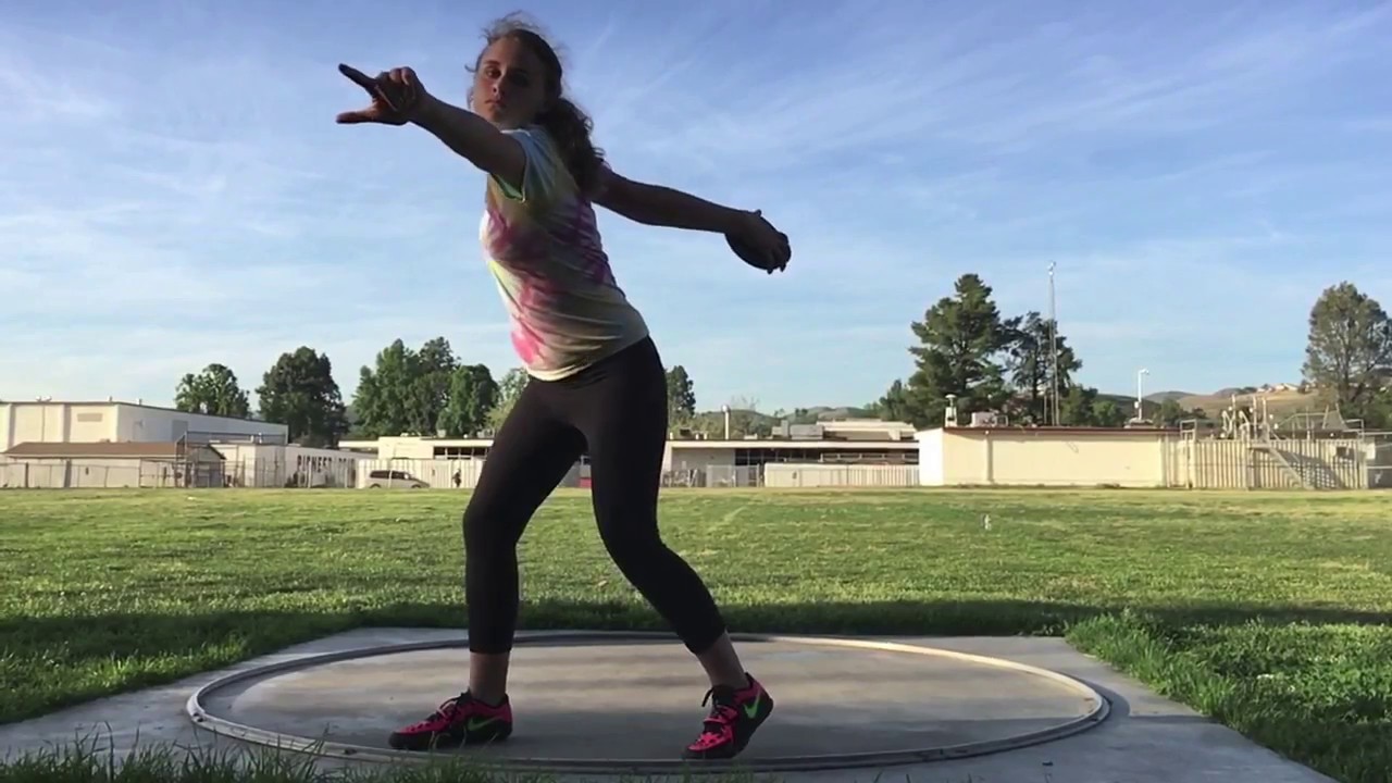 DISCUS, Sophomore Reanna Wurst learns how to throw discus