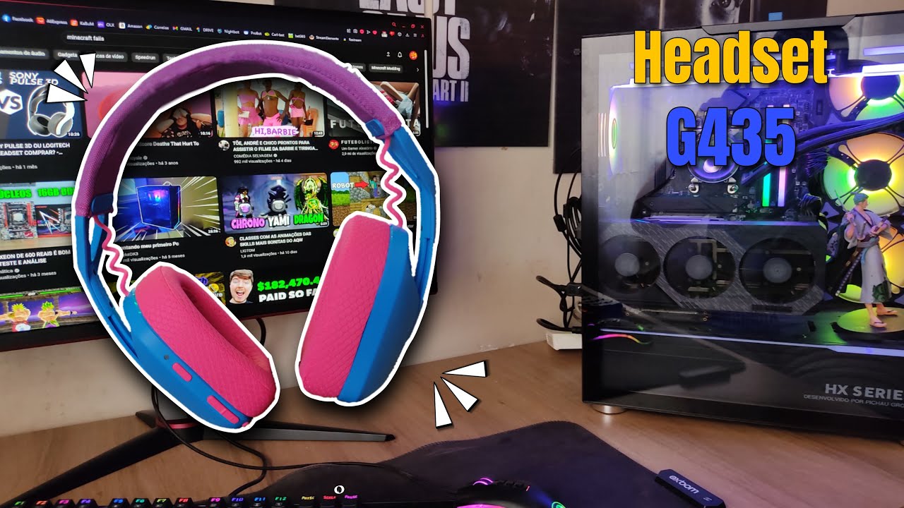 HEADSET LOGITECH G435 WIRELESS, &Eacute; BOM? UNBOXING +TESTES!