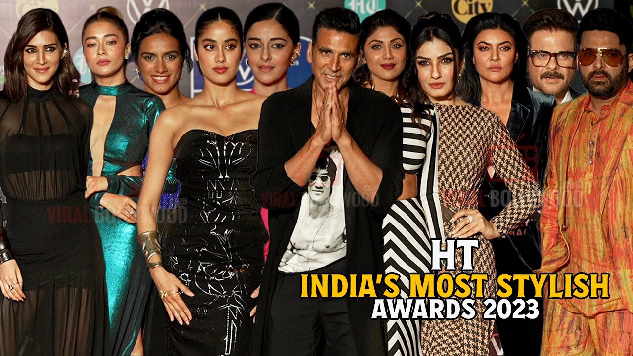 Celebrities arrives at HT India's Most Stylish Awards 2023 | Akshay Kumar, Shilpa, Raveena, Janhvi
