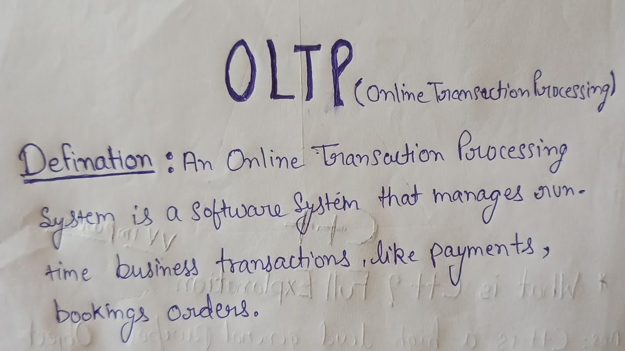 Online Transaction Processing System (OLTP) | Full Explanation in Simple Terms