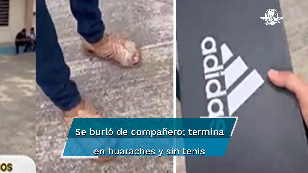 Papá castiga a su hijo por burlarse de compañero que usa tenis 