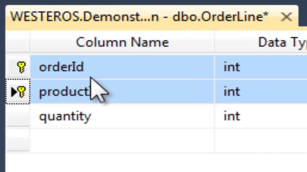 Creating Primary and Foreign Keys in SQL Server 2012