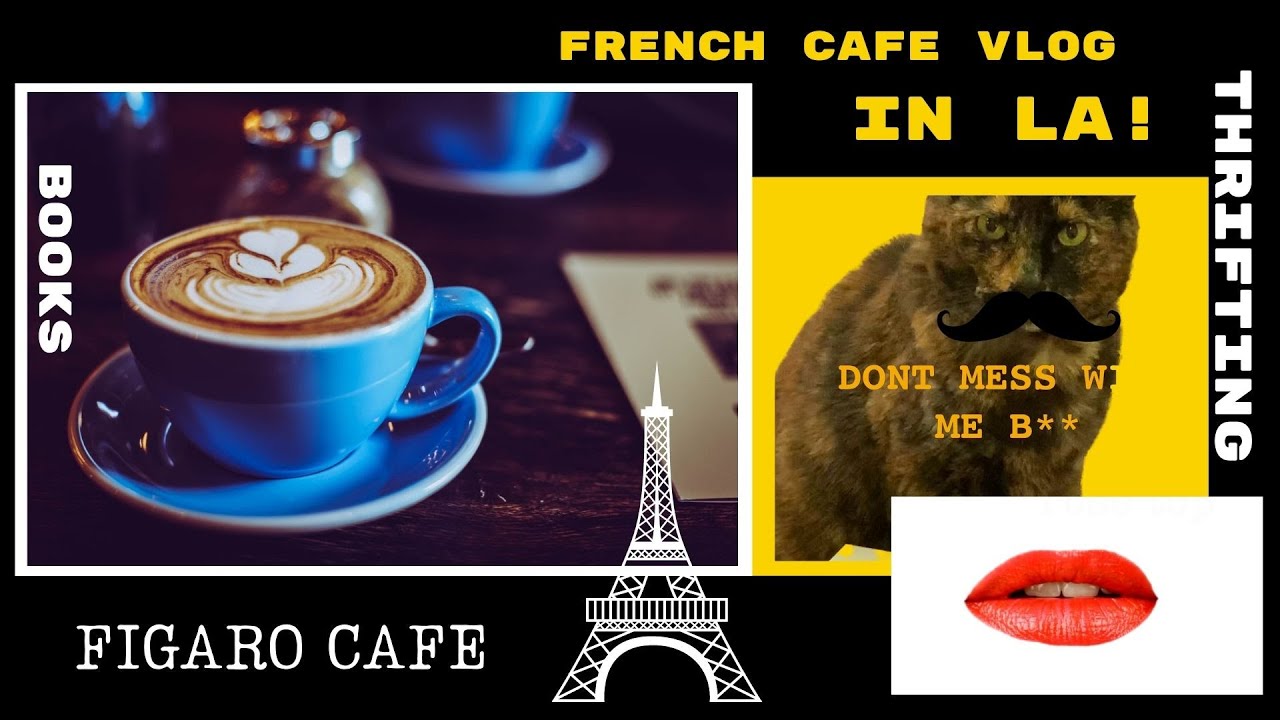 French Cafe Vlog - Thrifting In LA - FIGARO CAFE Los Feliz Book Store - NEW BLOOMING MOON | Eugenia