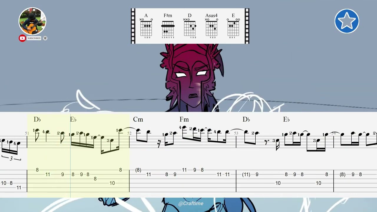 Как играть песню My Goodbye из мюзикла Epic the Musical! на гитаре 🎸ТАБЛАТУРА + АККОРДЫ + МЕЛОДИЯ