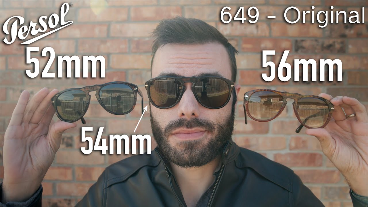 Persol PO 649 52 мм против 54 мм против 56 мм