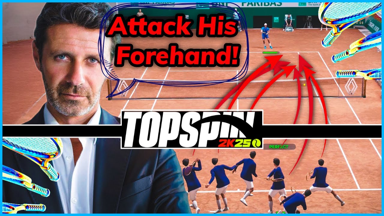 Выигрыши в матчах TopSpin 2K25, попадая только в одну сторону корта