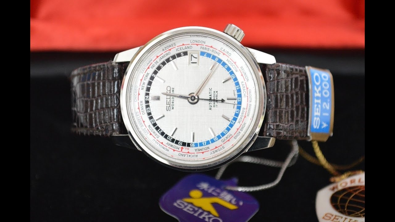 $1000.00 One of The Rarest Vintage Seiko World Time Automatic Wrist watch 64' Tokyo Olympics