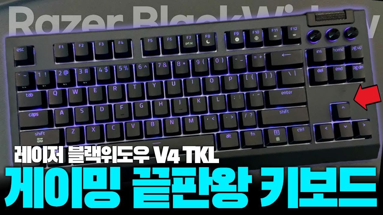 게이밍 끝판왕 키보드! 레이저 블랙위도우 V4 텐키리스 하이퍼스피드