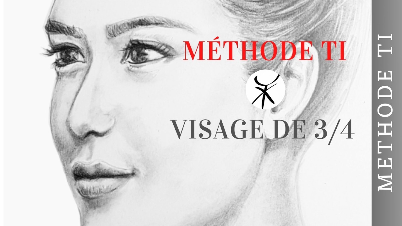 Comment dessiner un visage Femme de 3 4 - Part 2  Méthode TI pour apprendre à dessiner