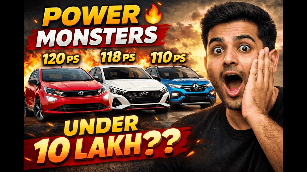 Top 5 Most Powerful Engine Cars Under ₹10 Lakh in India 🔥 Performance + Mileage  Reliability Tested