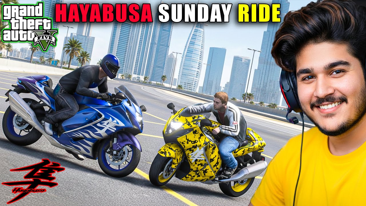 GTA 5 : SUPER BIKES SUNDAY RIDE WITH JIMMY AND KALUWA SUZUKI HAYABUSA TO HAYABUSA OMG! 2024