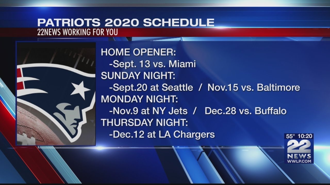New England Patriots release 2020 season schedule
