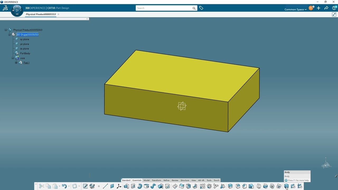 CATIA 3DX - Bodies Booleans and Geometrical Sets - Part 1