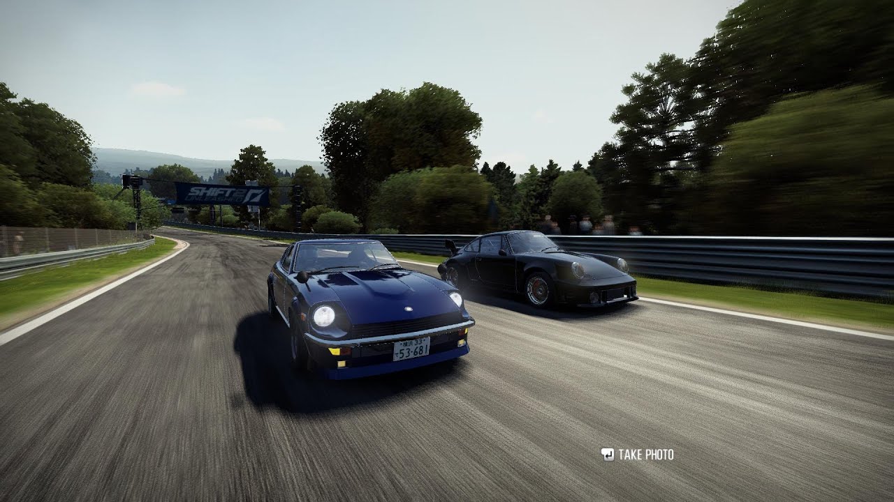 NFS Shift 2 Unleashed: Nissan Fairlady Z S30 Devil Z & Porsche 911 Turbo Black Bird on Nordschleife