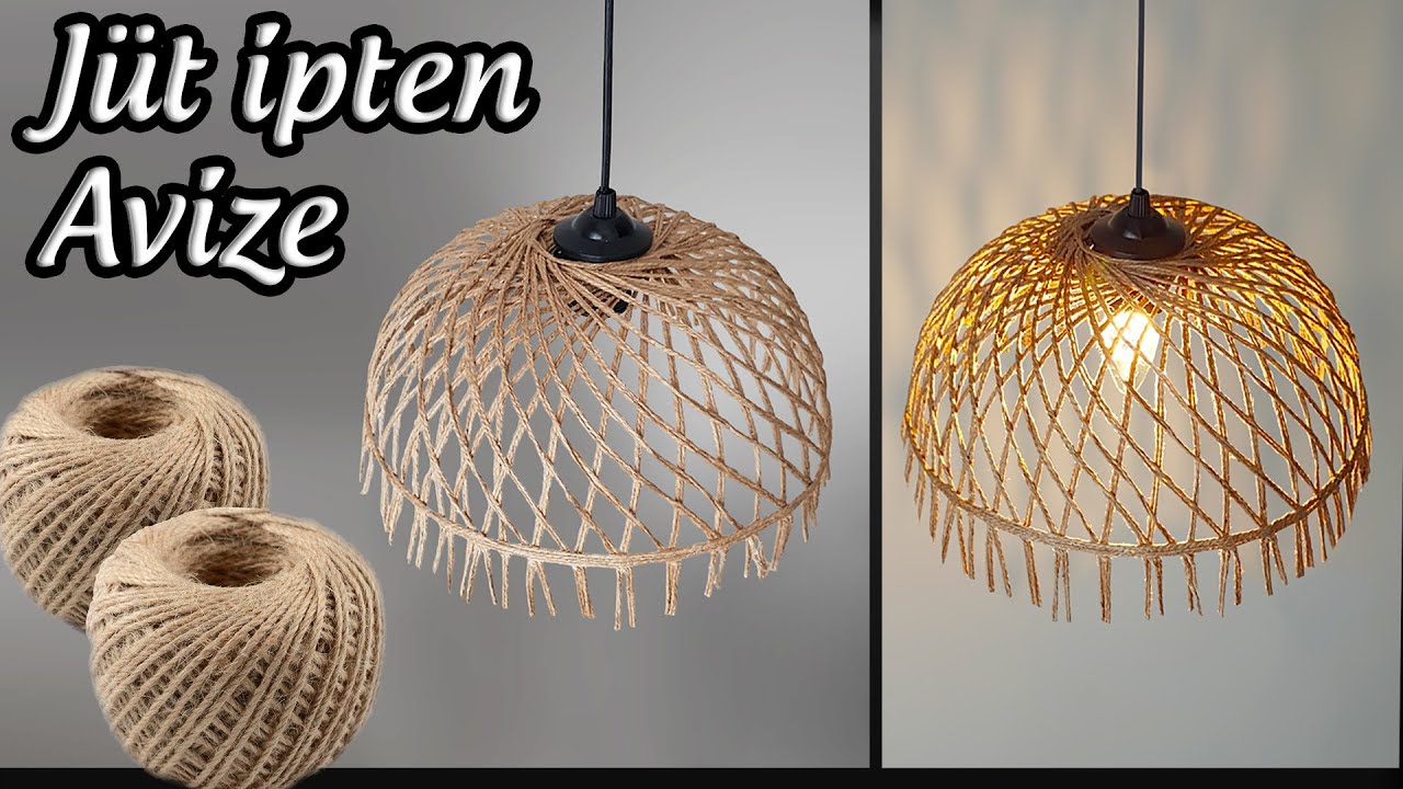 Jüt ipten Avize Yapımı - Kendi Tutkalını Kendin Yap! #avizeyapımı #pendantlamp