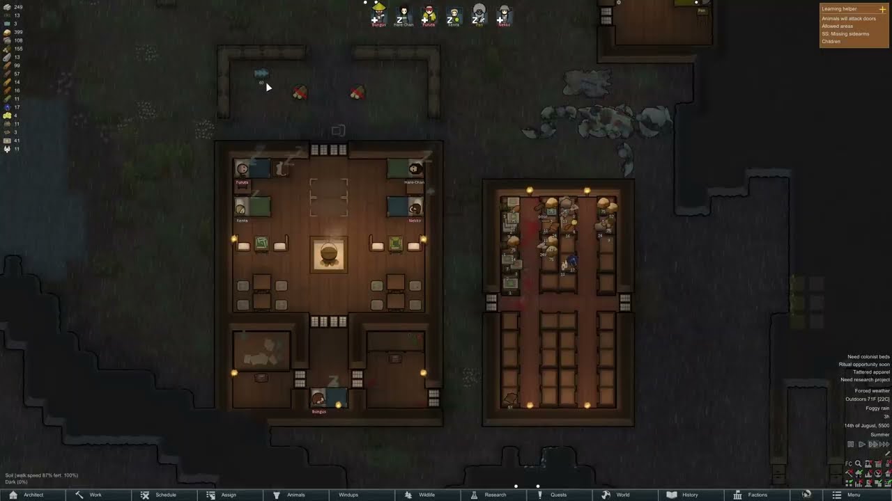 A peaceful day of farming and trading