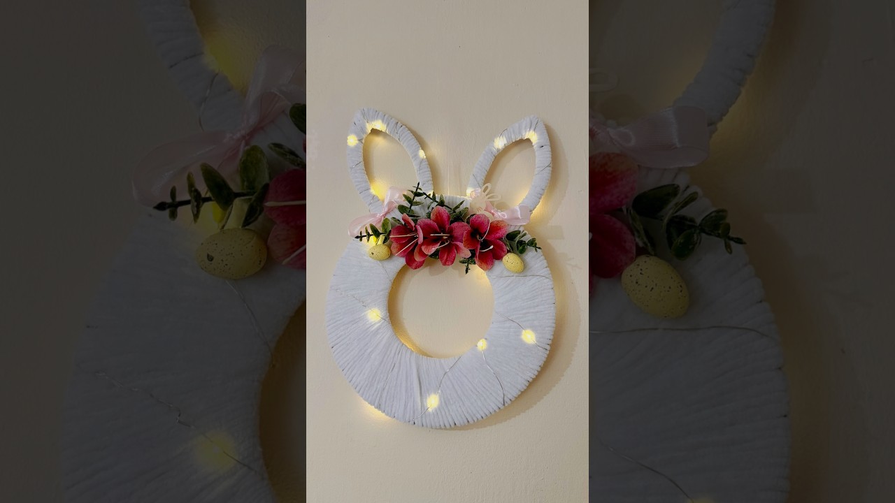 DIY Cozy Easter Bunny Decor Idea🐇#diy #craft #creative #easter #roomdecor #shorts #spring #handmade