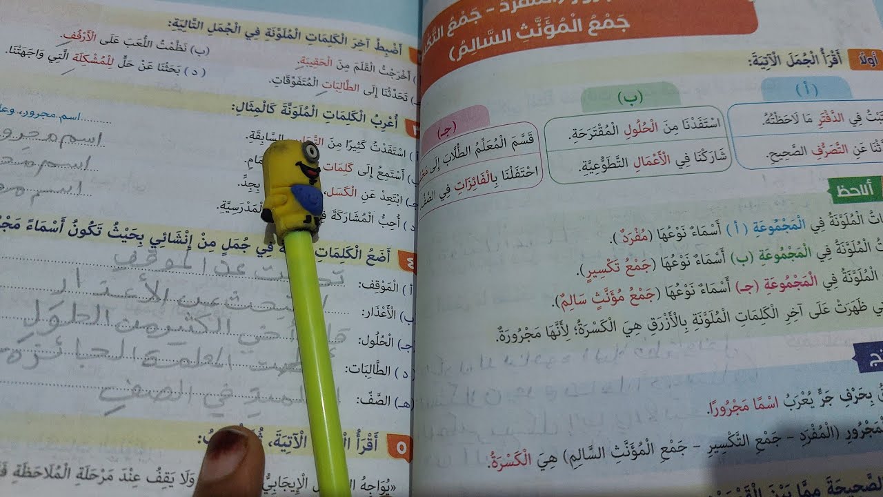 حل صفحة 30 و31 كتاب المدرسة لغة عربية للصف الخامس تدريبات درس الاسم المجرور 