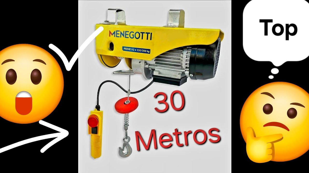 Guincho elétrico Menegotti com cabo de 30 Metros