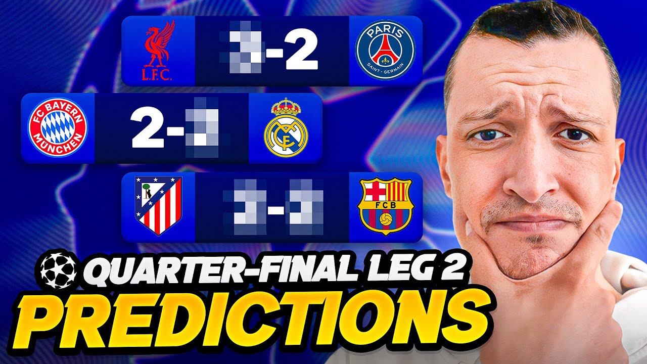 Предварительный обзор и прогнозы на 2-й матч четвертьфинала Лиги чемпионов!
