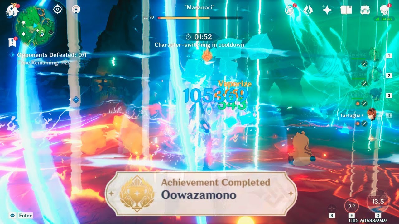 Fastest Masanori Clear?(no food) | Childe National Team | Genshin Impact