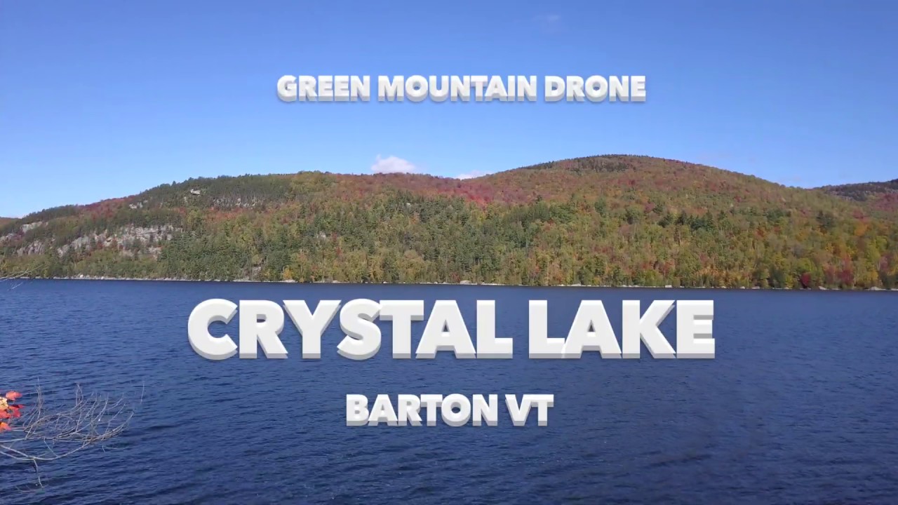 Crystal Lake - Barton Vermont - Aerial View of Fall Foliage - Green Mountain Drone
