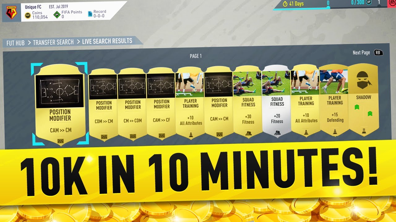 HOW TO MAKE 10K COINS IN 10 MINUTES! FIFA 20 TRADING TIPS