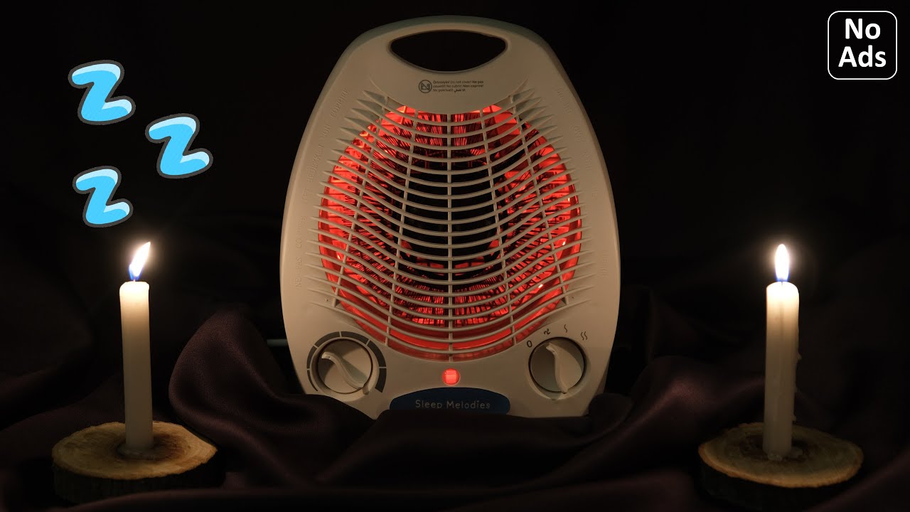 😌 Electric Heater Fan Sound for Sleeping, Studying and Relaxing ⬛ Black Screen - No Ads