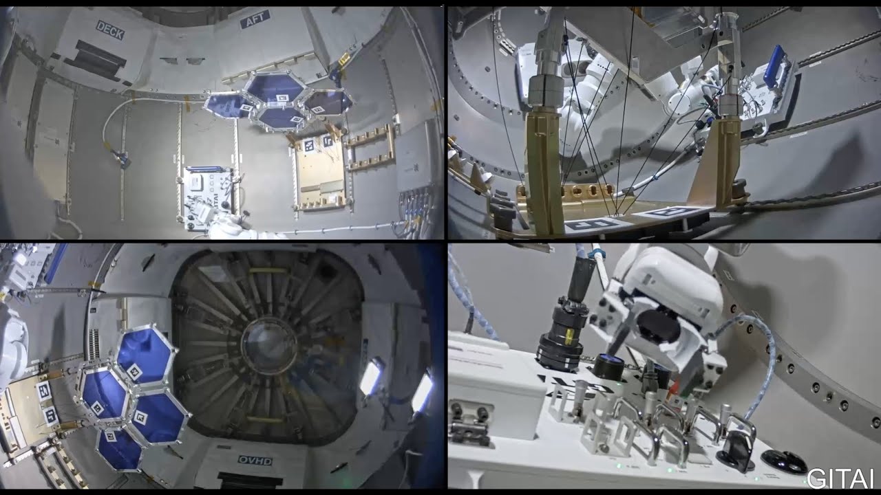 Footage featuring the GITAI S1 autonomous space robot’s technology demonstration inside the ISS