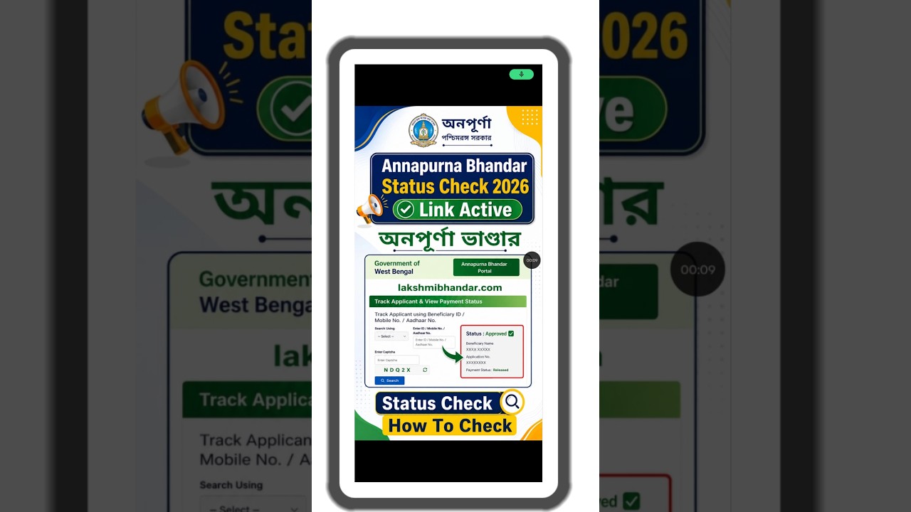 Annapurna Bhandar Status Check 🔴 Annapurna Bhandar New Benificiary List Kivabe Check Korbo 2026