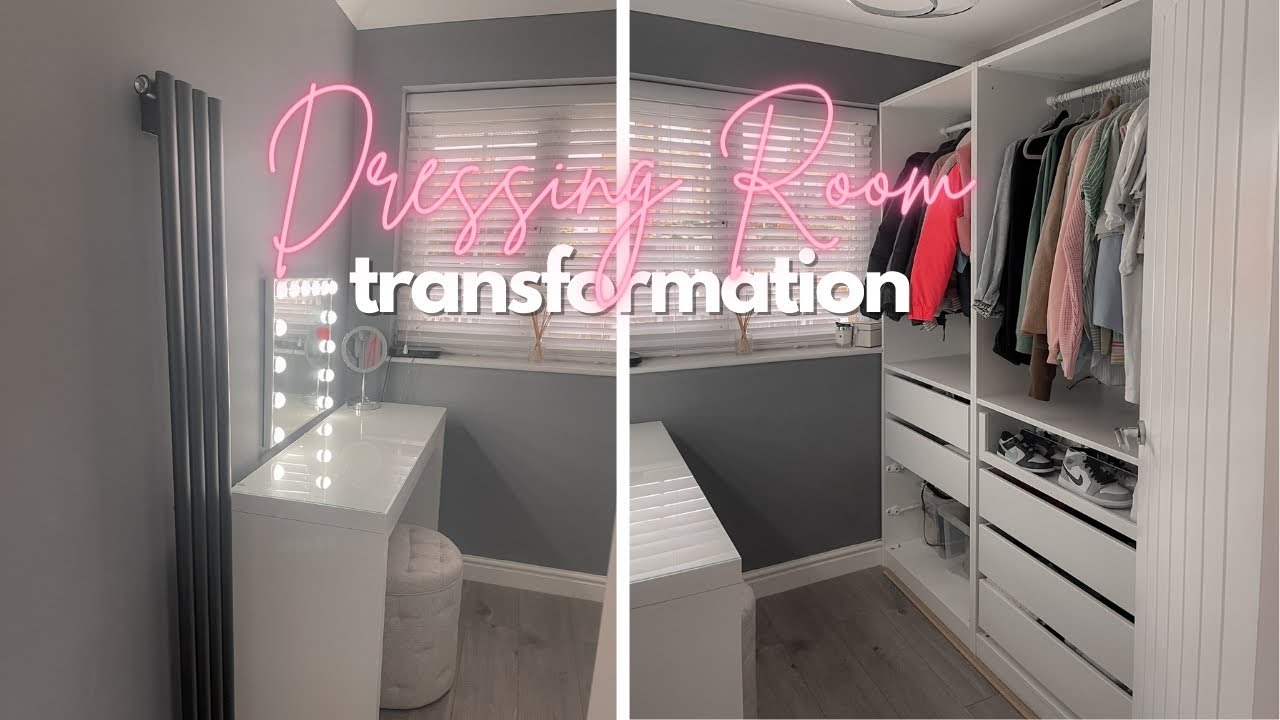 Dressing Room Transformation / tour | making the most of a small room!