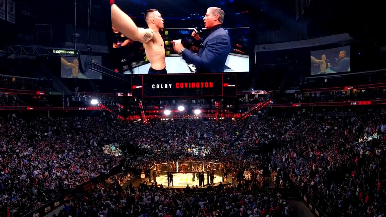 Colby Covington Entrance ll Uses Kurt Angle Theme Song ll In crowd / stadium view ll UFC ON ESPN 5