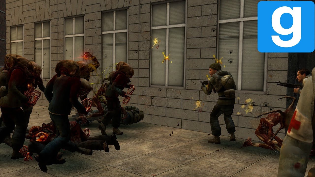 HALF LIFE 2 RESISTANCE VS HEADCRAB ZOMBIES (GMOD) (NPC BATTLE)