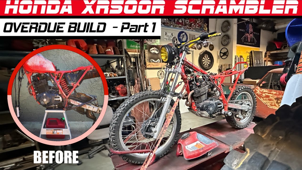1982 Honda XR500R Scrambler Build - Part 1 - Mock Up - Episode #108