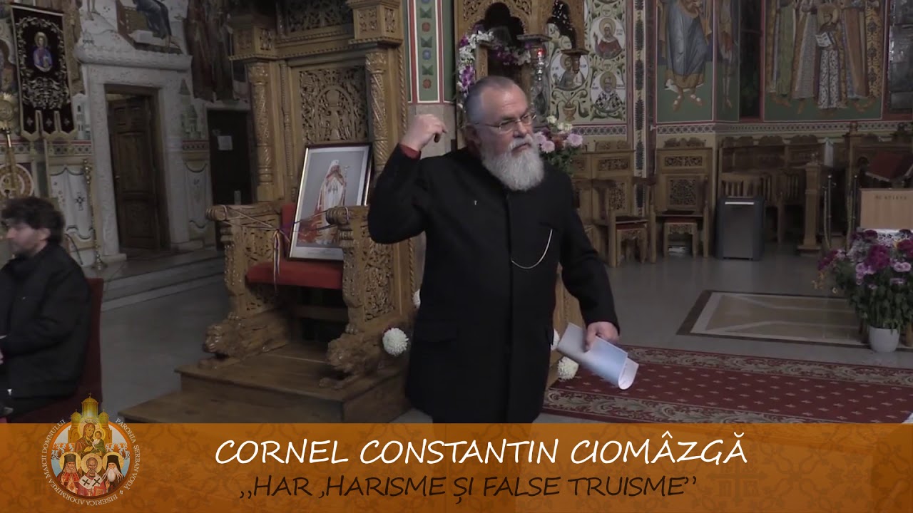 Conferința „Har, harisme şi false truisme” – scriitorul Cornel Constantin Ciomâzgă