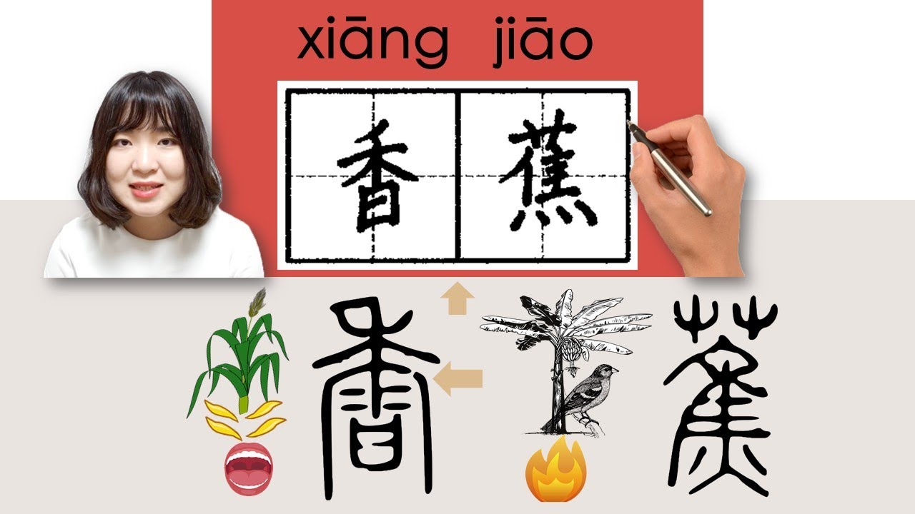 【NEW HSK3】/HSK3/香蕉/香蕉/xiangjiao_(banana)How to Pronounce & Write Chinese Word & Character #newhsk3