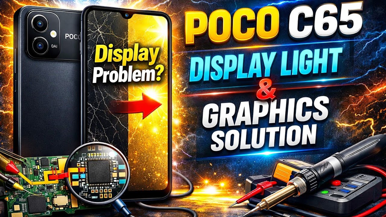 POCO C65 Light and LCD graphic Solution 💯 Done ✅